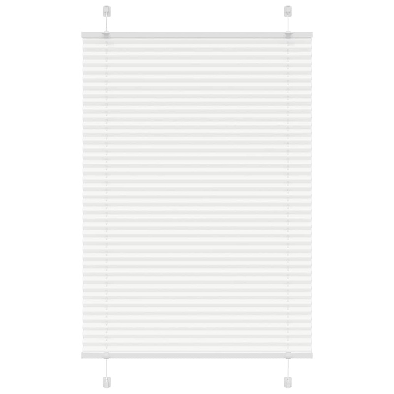 Store pliss blanc 100x100 cm largeur du tissu 99,4cm polyester
