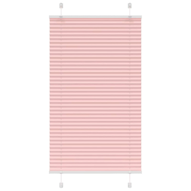 Store pliss rose 75x150 cm largeur du tissu 74,4 cm polyester
