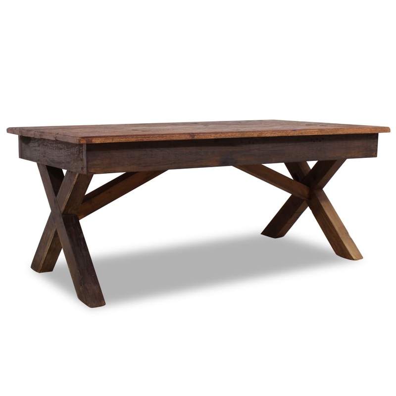 Table basse bois de rcupration mlang 110x60x45 cm