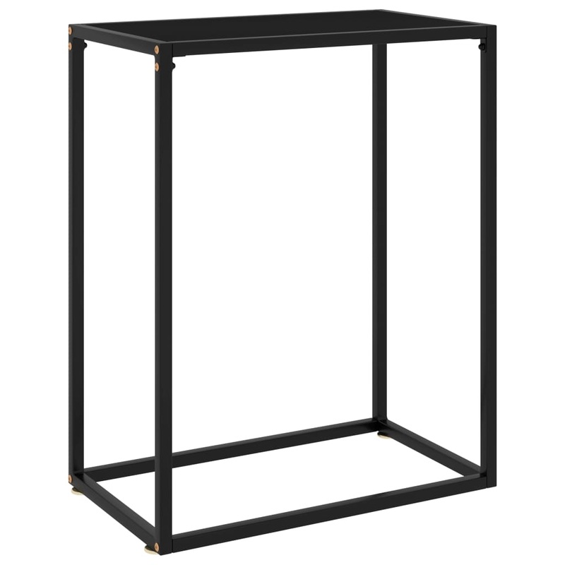 Table console Noir 60x35x75 cm Verre tremp