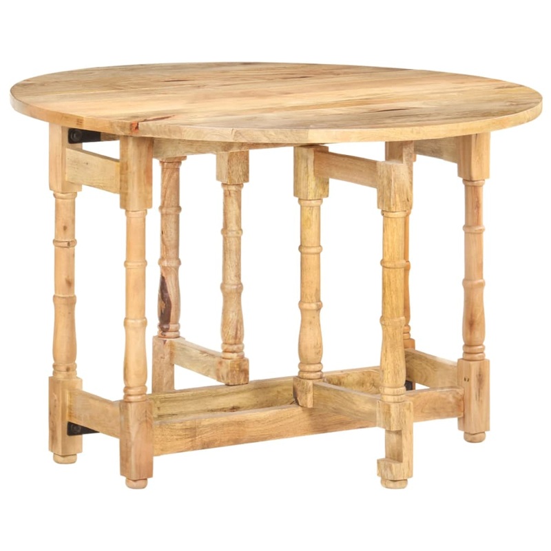 Table  manger Rond 110x76 cm Bois de manguier massif