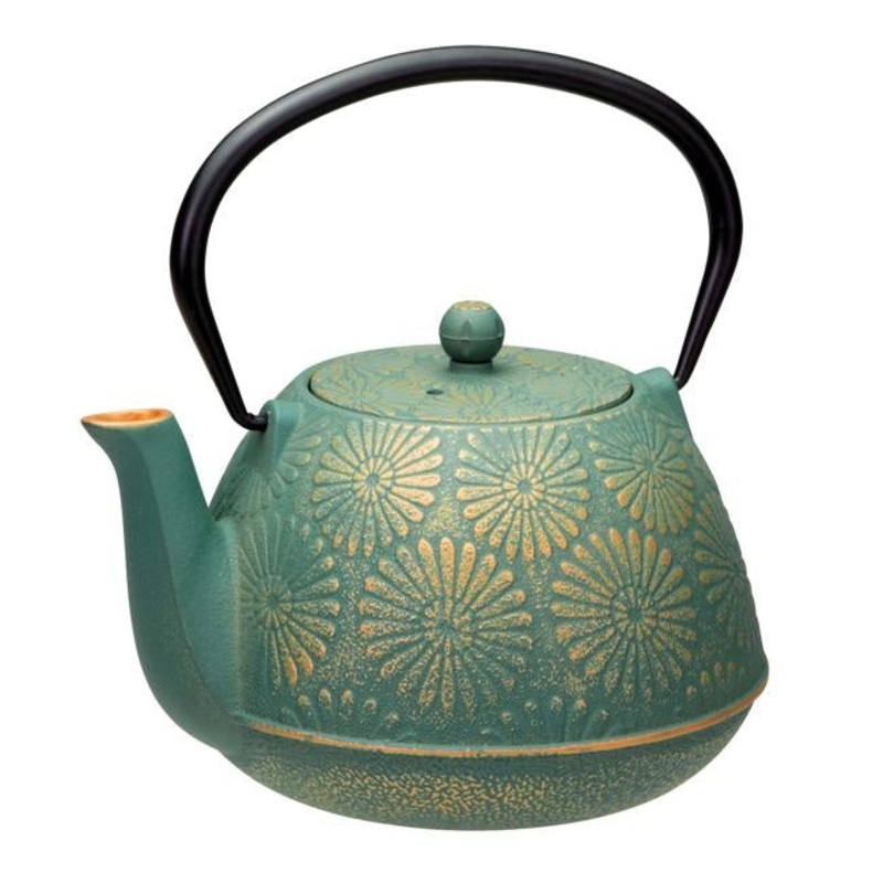 Avanti Daisy Teapot 1.2L - Teal/Gold