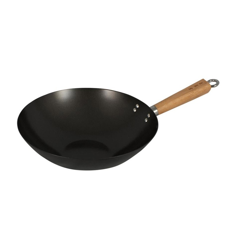 Avanti Non-Stick Wok - 30Cm - Carbon Steel/Bamboo Handle 40572