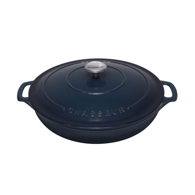 Chasseur Low Round Casserole 30Cm/2.5L Liquorice Blue 19931