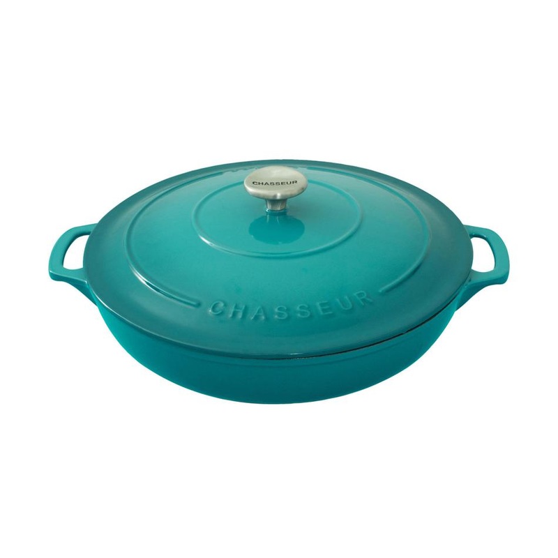Chasseur Low Round Casserole 30Cm/2.5L Mediterranean Blue 19970