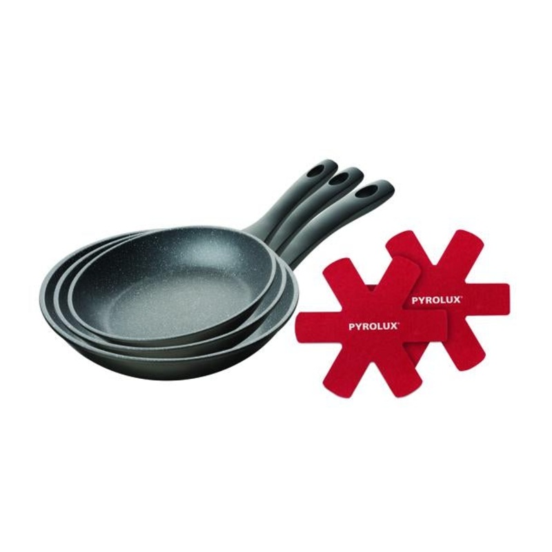 Pyrolux Pyrostone 3 Piece Fry Pan Set