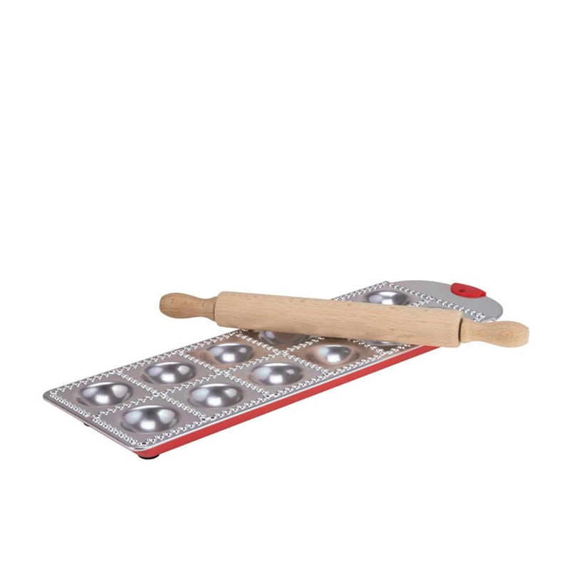 Avanti Ravioli Making Tray Set With Rolling Pin 12366