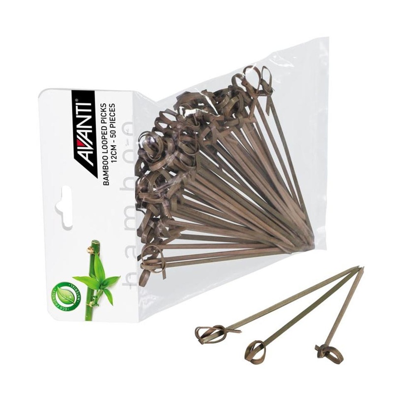 Avanti Bamboo Looped Picks - 12Cm 50Piece Pack 16697