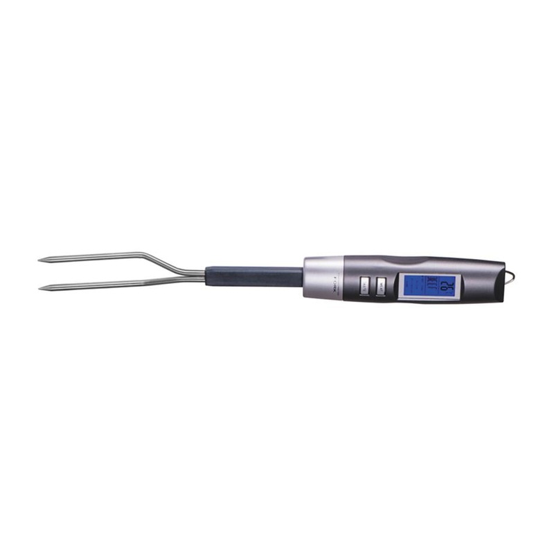 Avanti Bbq Fork With Pre-Programmed Digital Themometer - Grey 12941