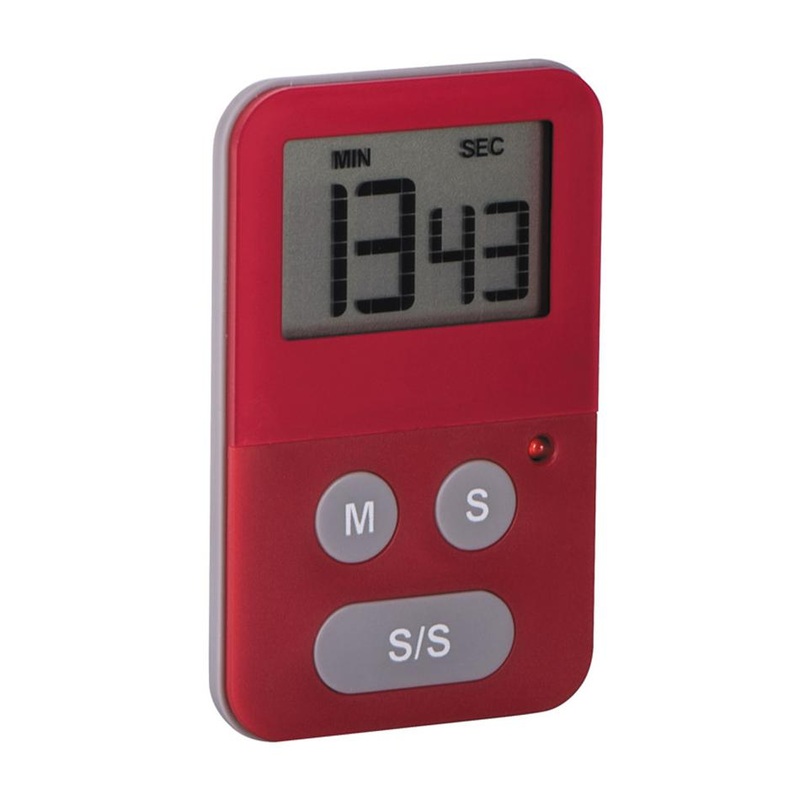 Avanti Digital Slim Kichen Timer With Light - Red 12944