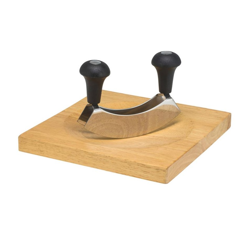 Avanti Double Blade Mezzaluna With Chopping Board Set - 15Cm 70029