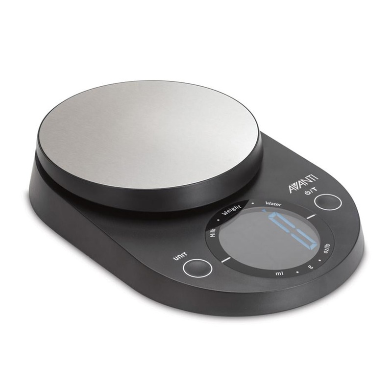 Avanti Large Display Digital Kitchen Scale - Black 16852