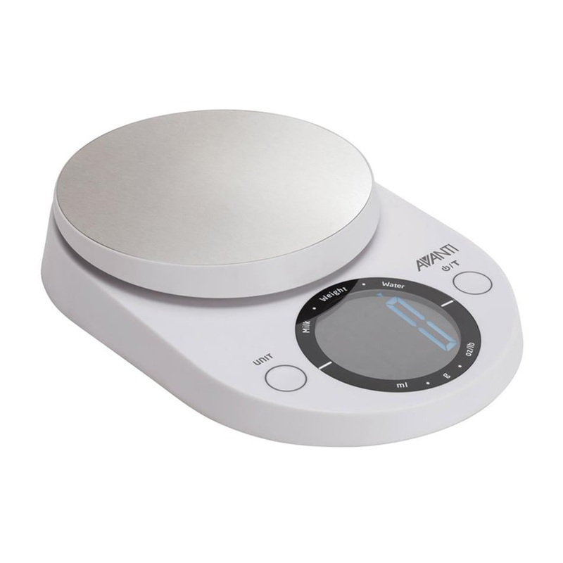 Avanti Large Display Digital Kitchen Scale - White 16853