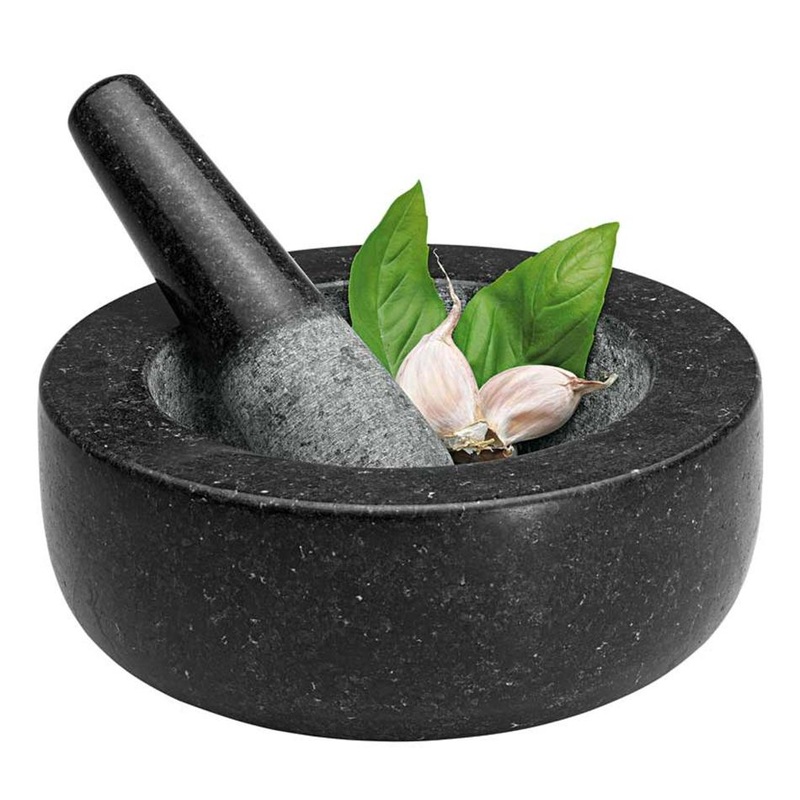 Avanti Low Profile Mortar And Pestle - 20Cm - Black 12817