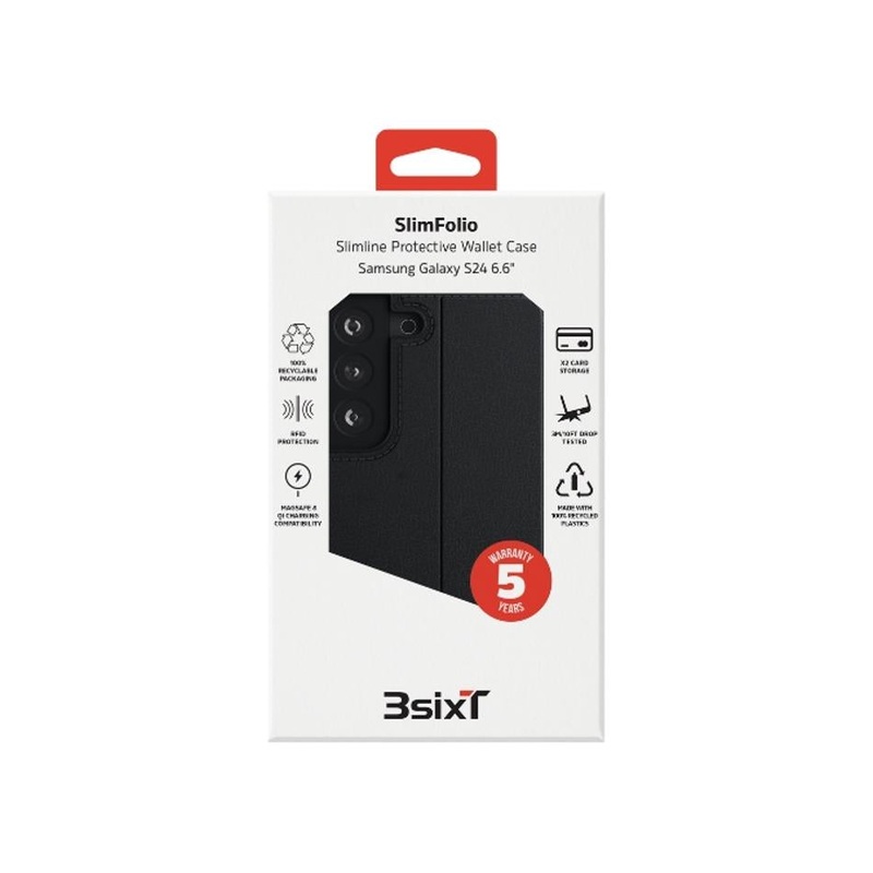 3sixT SlimFolio Samsung GS24+ (RC) Black 3S-2695