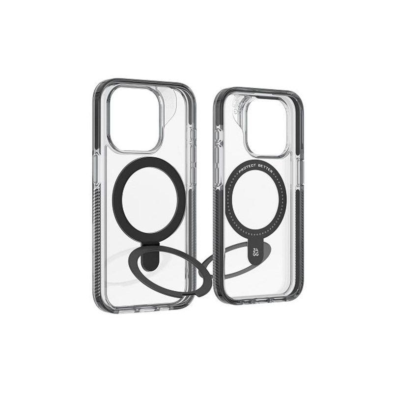 ZAGG Santa Cruz Snap w/ Ringstand iPhone 15 Pro Black 702313095
