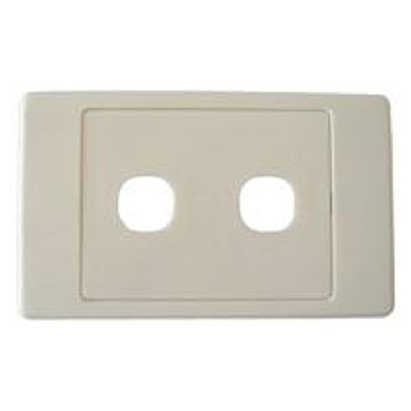 AMDEX Switch Plate ONLY. 2 Gang Wall Face Plate Accepts Clipsal
