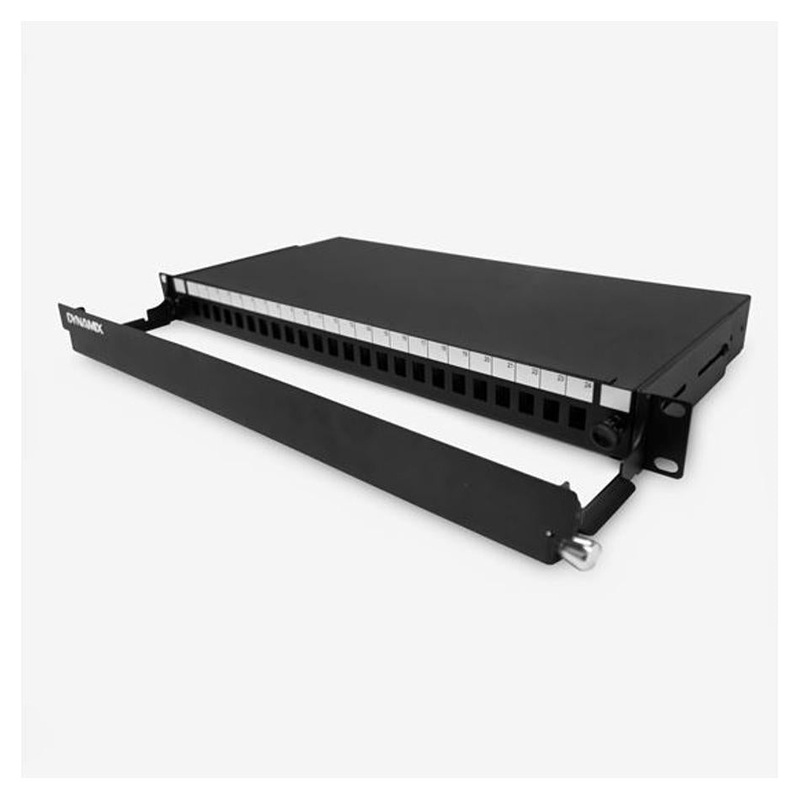 Dynamix 19' 1U Fibre Patch Panel Unloaded 24 Port Lc Duplex FPP3PD
