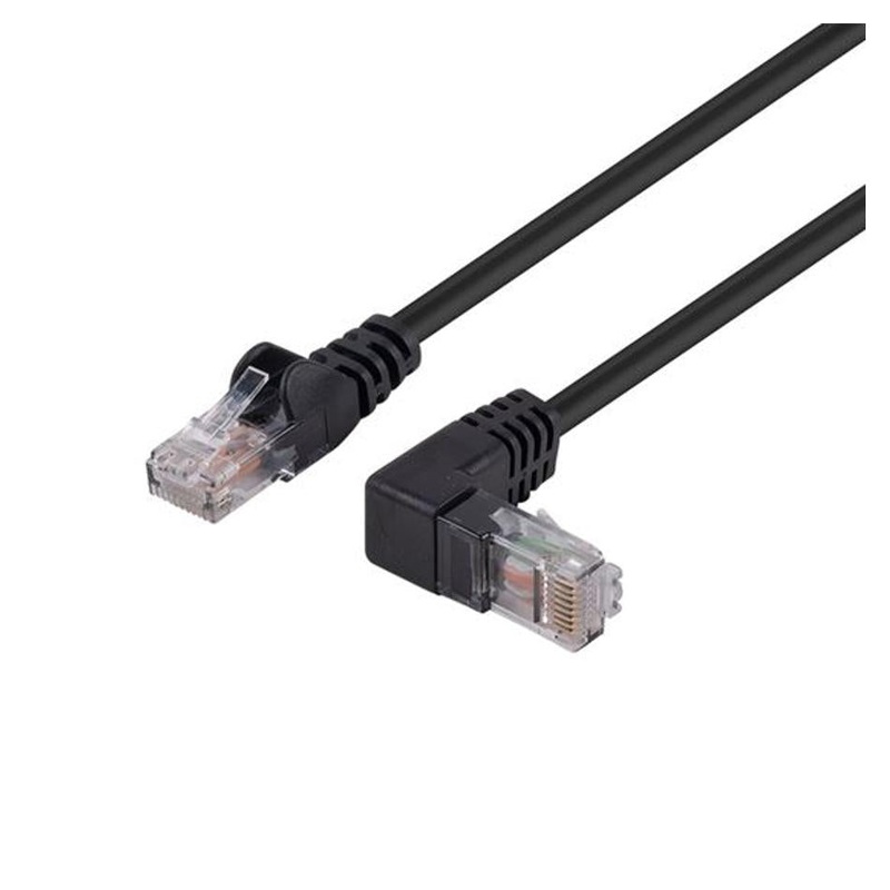 Dynamix 5M Cat6 Black Utp Right Angled Patch Lead 250Mhz PLKRA-C6-5