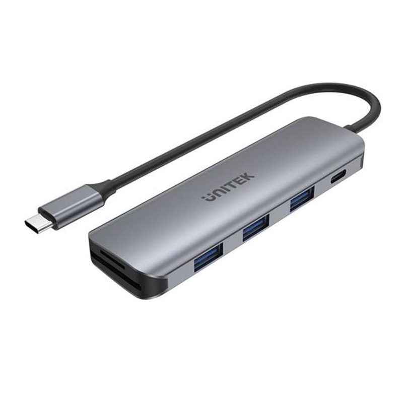 Unitek 6-In-1 Multi-Port Hub With Usb-C Connector