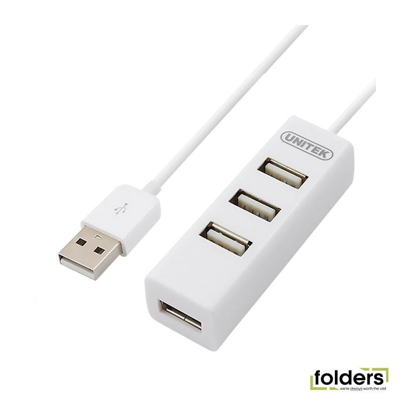 UNITEK USB-A2.0 4-Port Hub - White