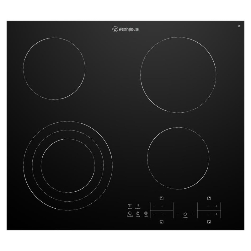 Westinghouse 60cm 4 Zone Ceramic Cooktop WHC643BD