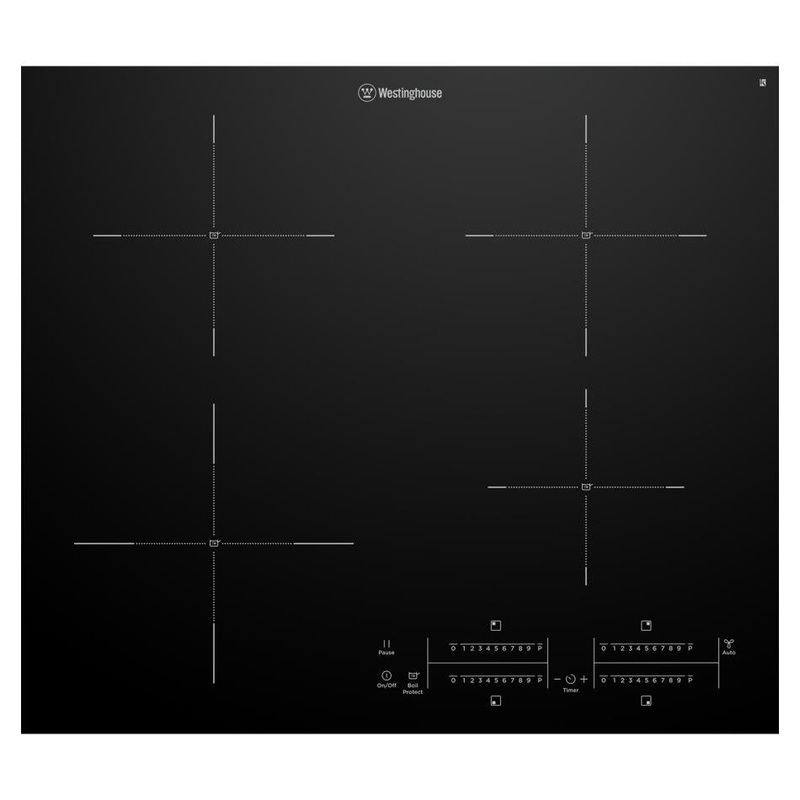 Westinghouse 60cm 4 Zone Induction Cooktop with BoilProtect WHI643BD