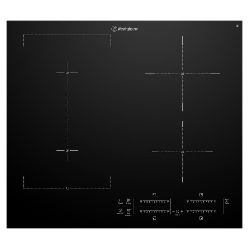 Westinghouse 60cm 4 Zone Induction Cooktop with BoilProtect WHI645BD