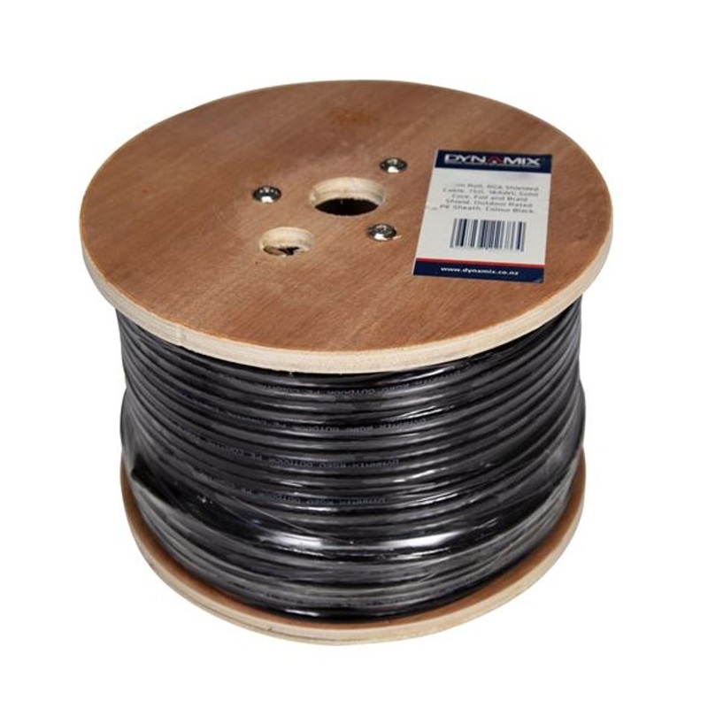 Dynamix 152M Roll Rg6 Shielded Cable C-RG6-152-BK
