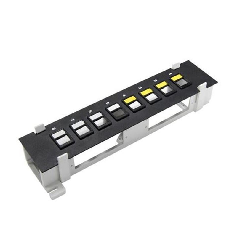 Dynamix Mini 8 Port Unloaded Keystone Patch Panel PP-MINI8-UK