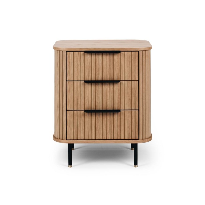 Furniture By Design Anders Bedside 3drw (Natural Oak) SHABS3O