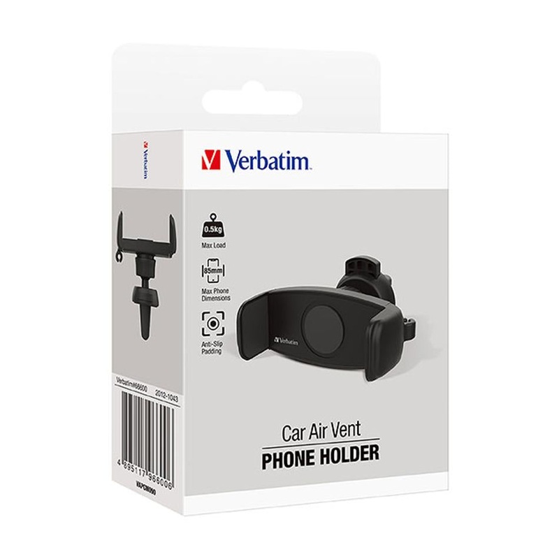 Verbatim Air Vent Phone Mount Black 66600