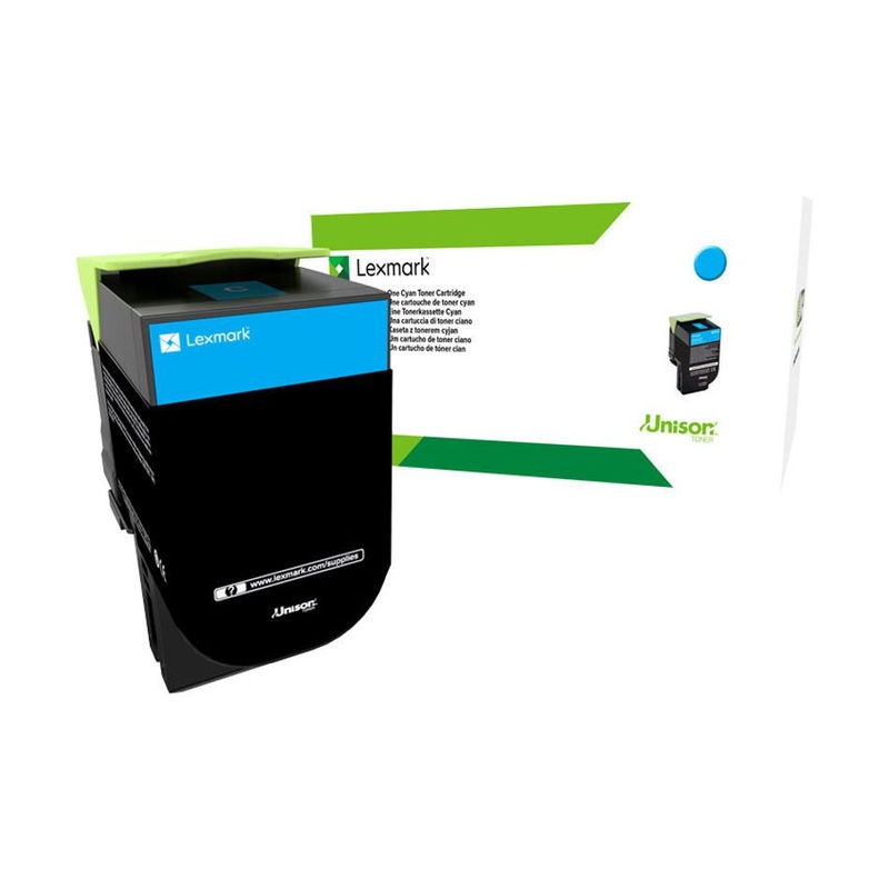 Lexm 808HC High Yield Cyan Toner 80C8HCE