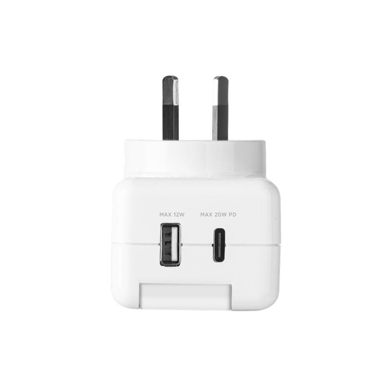 Cellnet Surge Protector 32W Usb-C + Usb-A White 3S-2059