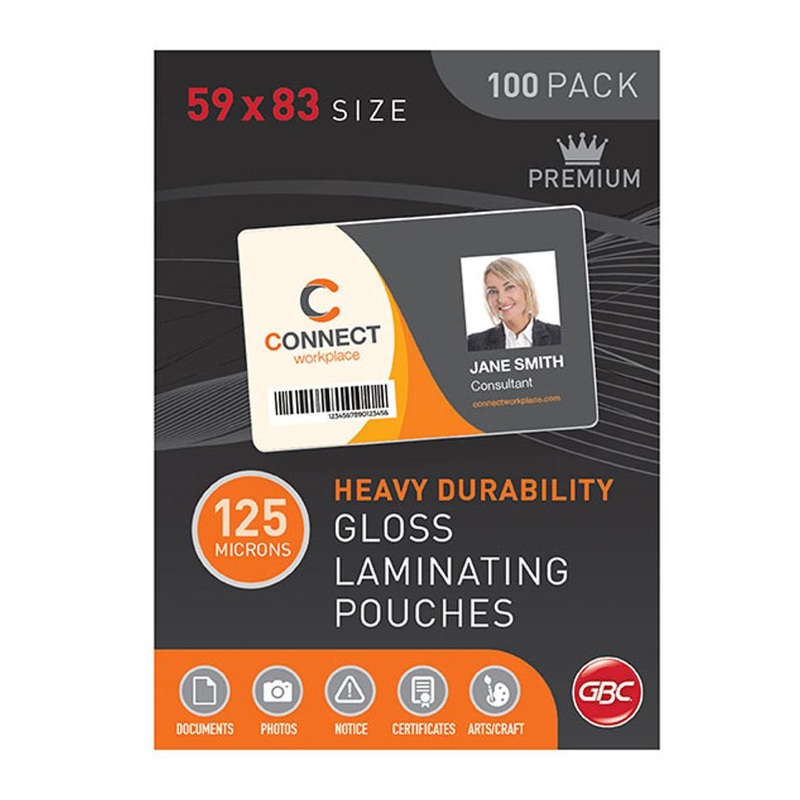 Gbc Laminating Pouch 59X83Mm 125 Micron Pk100 BL125M59X83