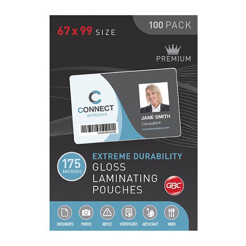 Gbc Laminating Pouch 67X99Mm 175 Micron Pk100 BL175M67X99