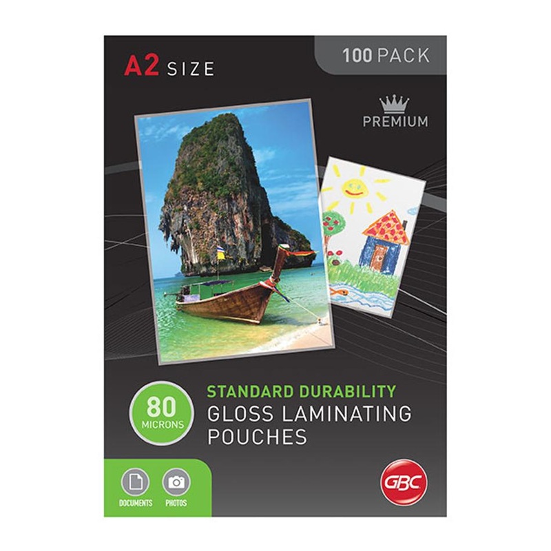 Gbc Laminating Pouch A2 80 Micron Pk100 BL80MA2