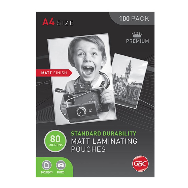 Gbc Laminating Pouch A4 80 Micron Pk100 Matt BL80MA4MATT
