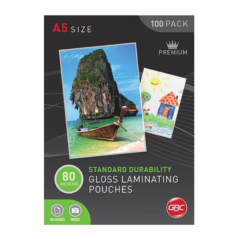 Gbc Laminating Pouch A5 80 Micron Pk100 BL80MA5