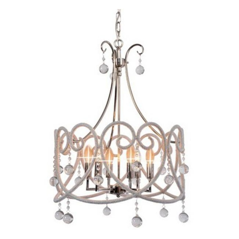 Rembrandt Iron Nickel Plated/Clear Glass Clandelier RL4040