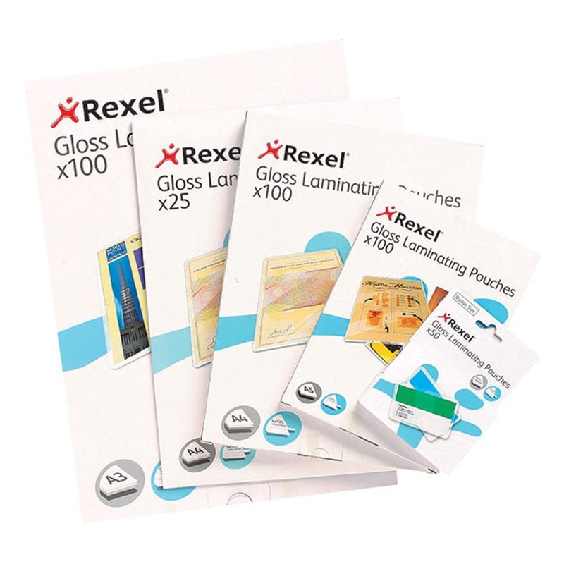 Rexel Laminating Pouch A4 125 Micron Pk100 41623