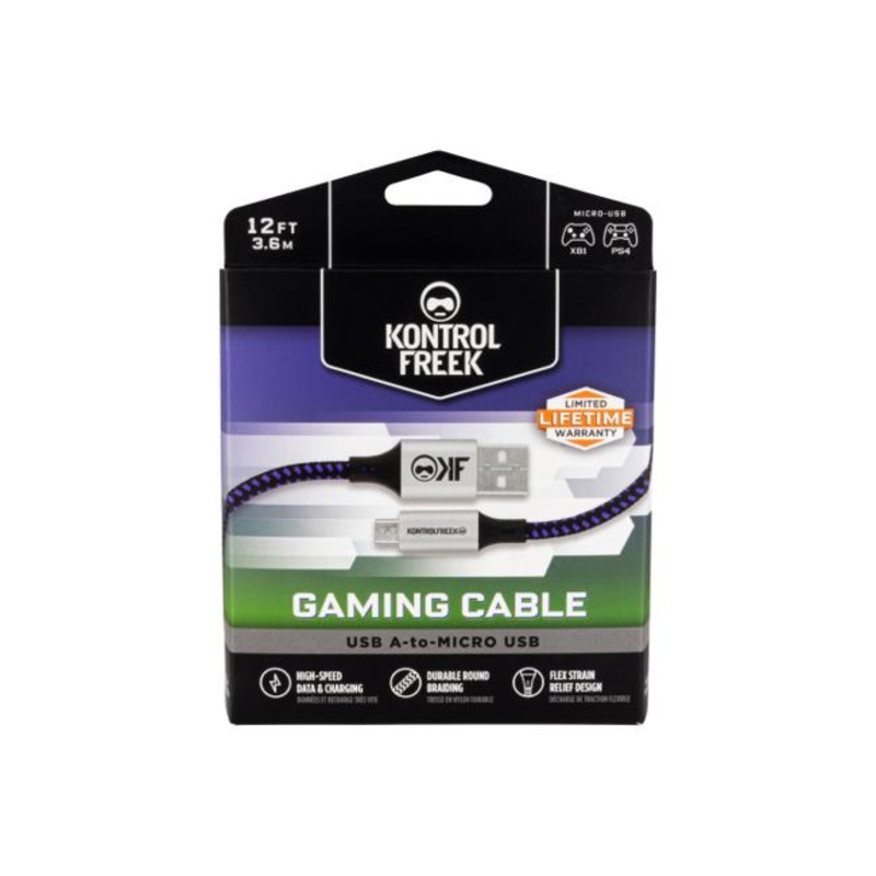 KontrolFreek 3.6M USB A TO MICRO CABLE (40/160)