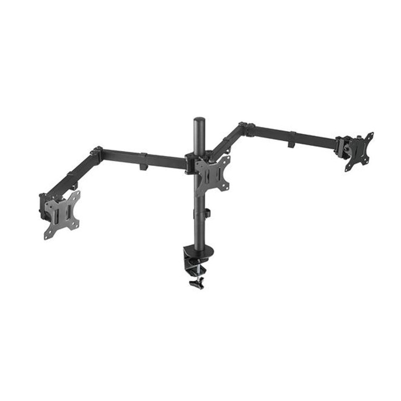 Brateck 13"-27" Triple Monitor Economy Desk Mount Bracket. LDT12-C034N