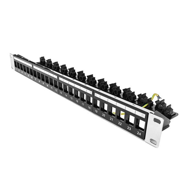 Dynamix Horizontal 19' 1Ru Unloaded 24 Port Utp Patch Panel