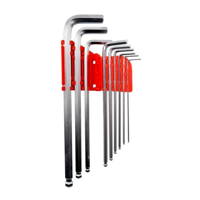 Goldtool 9-Piece Ball Point Long Arm Hex Key Set. Includes:  1.5, 2,