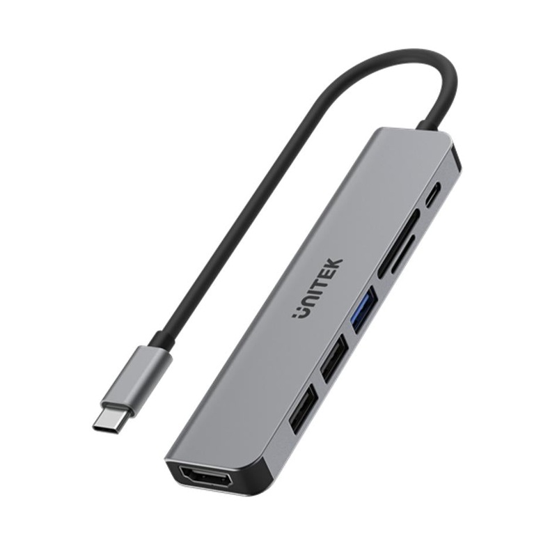 Unitek 7-In-1 Multi-Port Hub With Usb-C Connector. H1118A