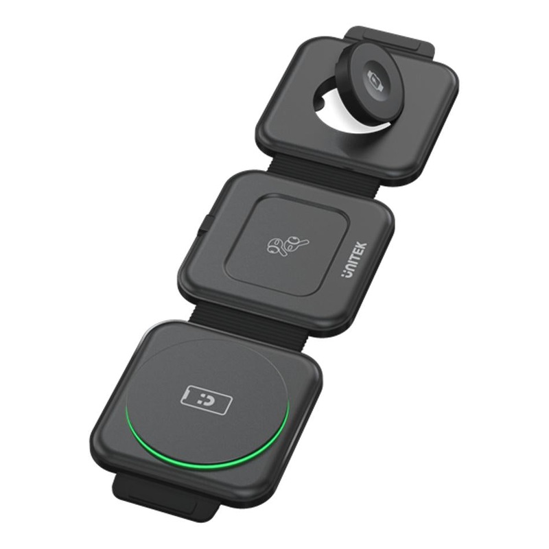15W Travel Magcharge 3-In-1 Qi Wireless Foldable Phone Charger.