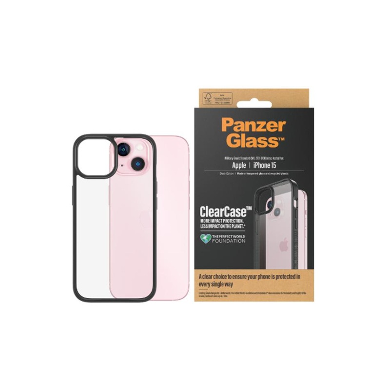 PanzerGlass Clearcase iPhone 15 Black 1176AUS