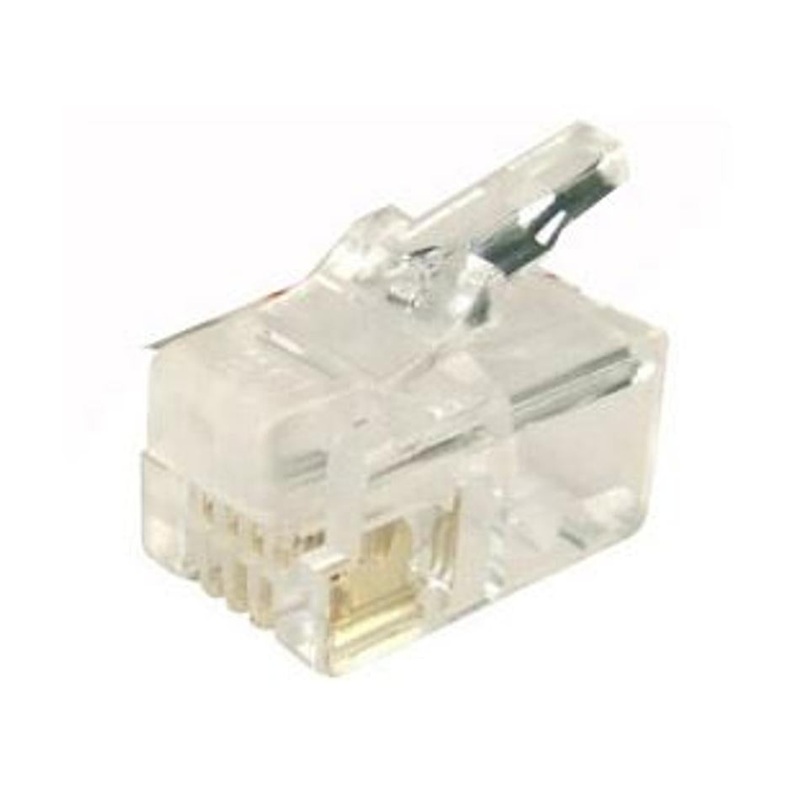 Dynamix Rj14 Plug 20Pc Bag, 4P4C Modular Plug RJ-14-20
