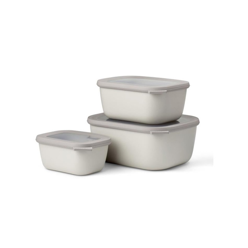 Mepal Cirqula Rectangle Large Set 3 Piece Nordic White 106271032500M
